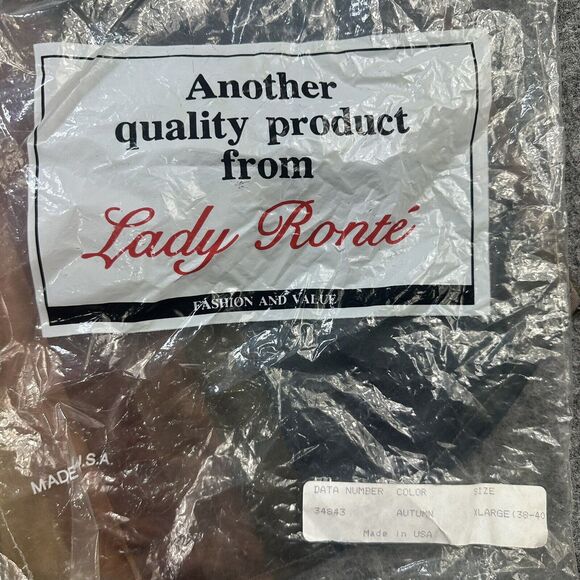 Vintage 80s Blouse Women Extra Large Striped Satin Made In USA Deadstock - Picture 4 of 14